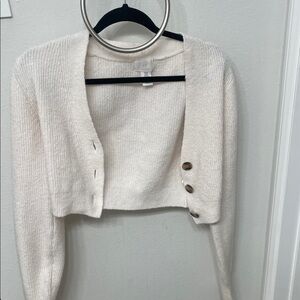 H&M Off-White Buttoned Cardigan